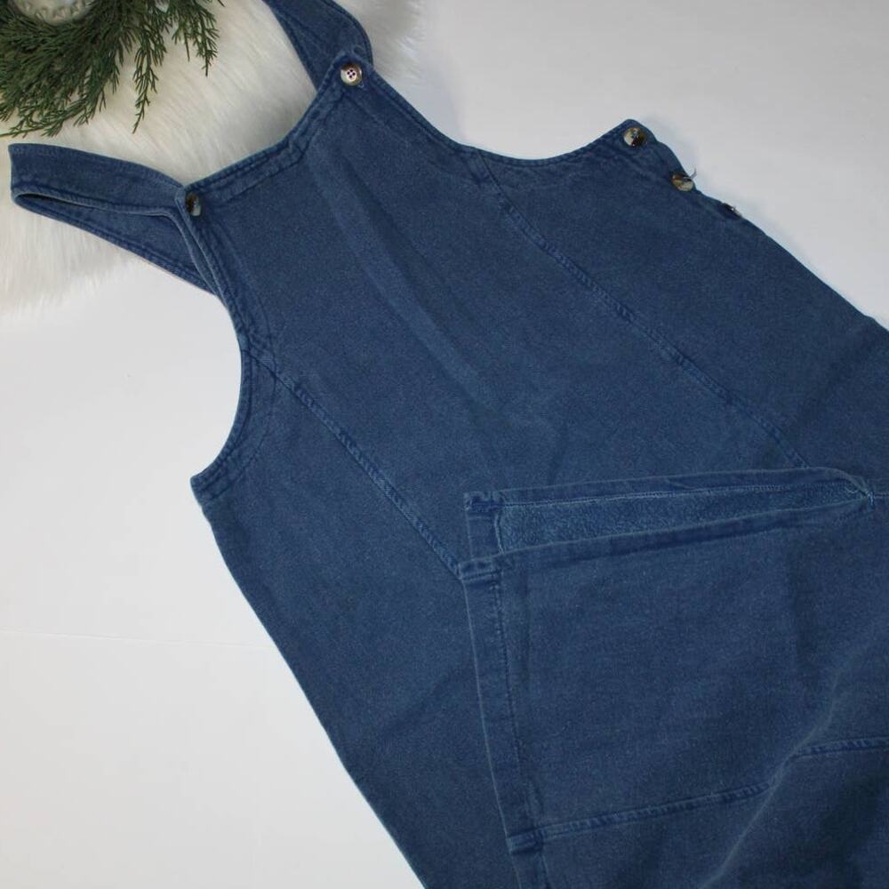 Vintage Blue 100% Cotton Tank Jumper Dress